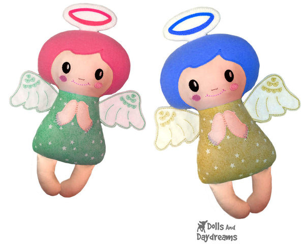 ITH Christmas Embroidery Machine Angelic Angel Pattern In the hoop DIY cloth doll Dolls And Daydreams