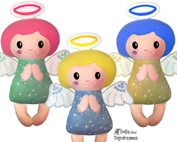 ITH Christmas Machine Embroidery Angelic Angel Pattern DIY cloth doll by Dolls And Daydreams