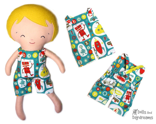 Dungarees & Overall Shorts Double Pack Sewing Pattern - Dolls And Daydreams - 3