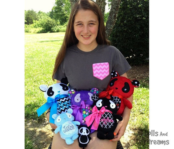 Embroidery Machine Panda ITH Pattern - Dolls And Daydreams - 5