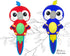 Pirate Parrot in the hoop machine embroidery Pattern by Dolls And Daydreams Budgie Bird DIY Soft Toy plushie