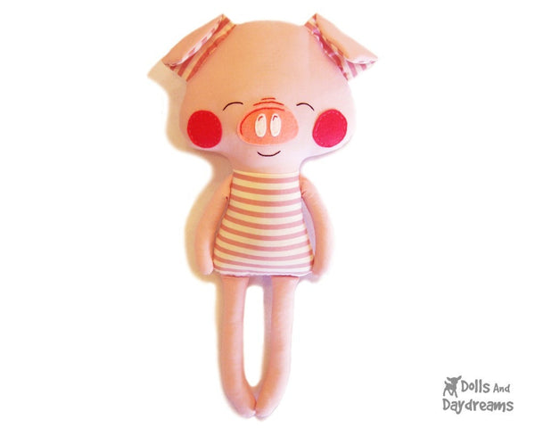 Pig Sewing Pattern - Dolls And Daydreams - 1