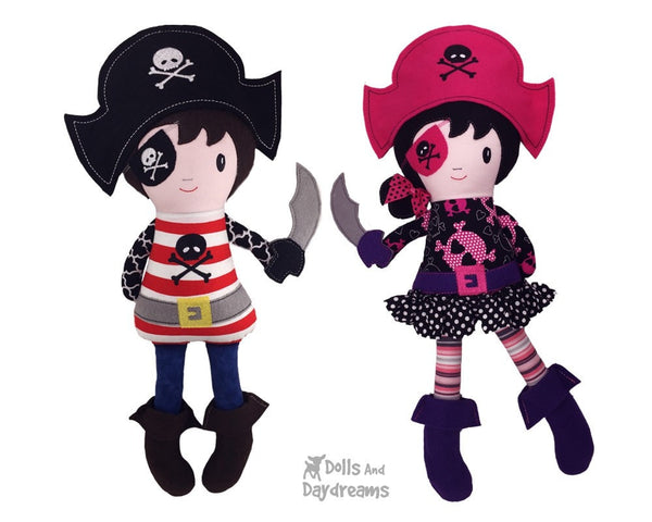 ITH Pirate Doll Pattern - Dolls And Daydreams - 1