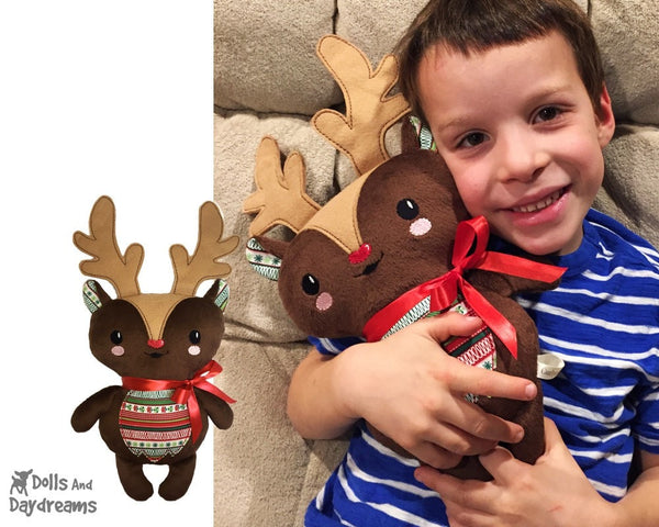 Embroidery Machine Reindeer ITH Pattern - Dolls And Daydreams - 4