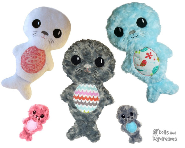Embroidery Machine Seal Pup Pattern - Dolls And Daydreams - 3
