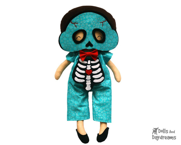 Skeleton Mask & Necklace Pattern - Dolls And Daydreams - 1