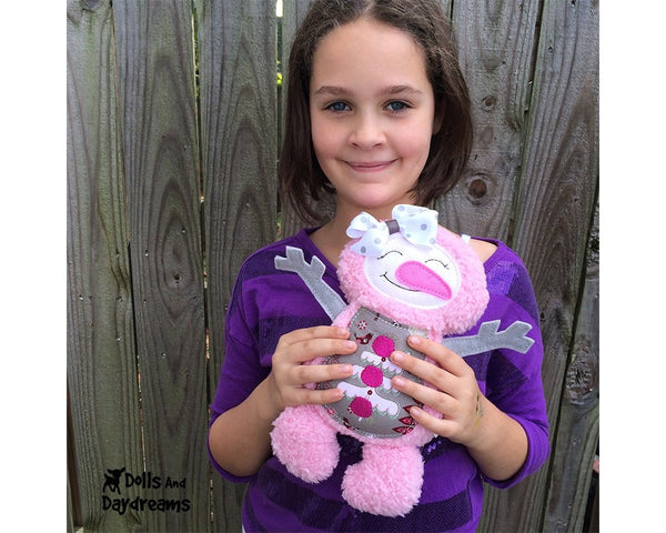 Embroidery Machine Snowman ITH Pattern - Dolls And Daydreams - 4