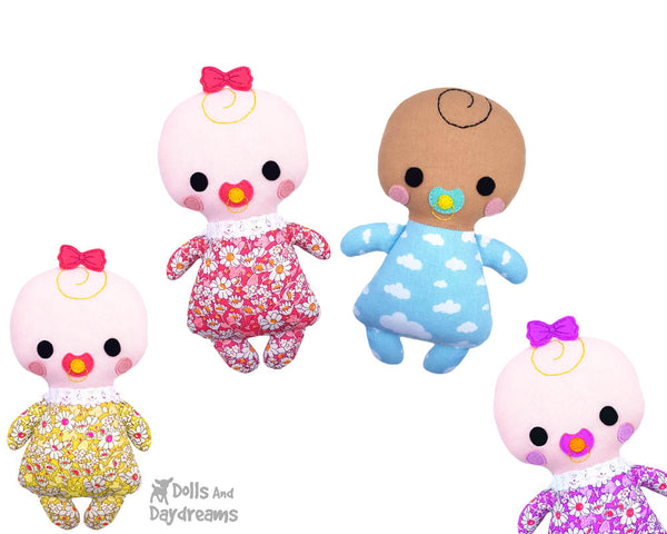 Tiny Tike Baby Doll Sewing Pattern by Dolls And Daydreams small kawaii cute plushpdf diy