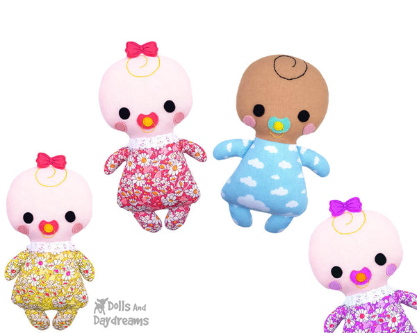 Tiny Tike Baby Doll Sewing Pattern by Dolls And Daydreams small kawaii cute plushpdf diy
