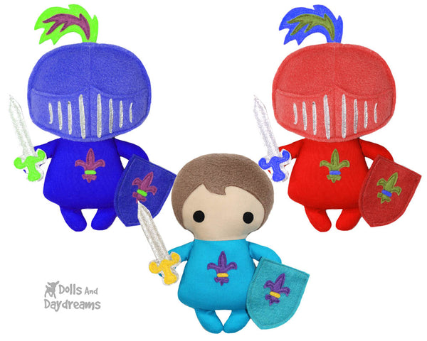 Knight King Cloth Doll Sewing Pattern by Dolls And Daydreams small Prince fabric DIY kawaii kids Fairy Tale plush pdf