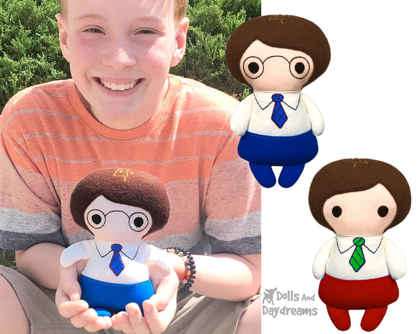 ith Machine Embroidery Tiny Tom Boy Doll Pattern by Dolls And Daydreams in the hoop DIY cloth doll