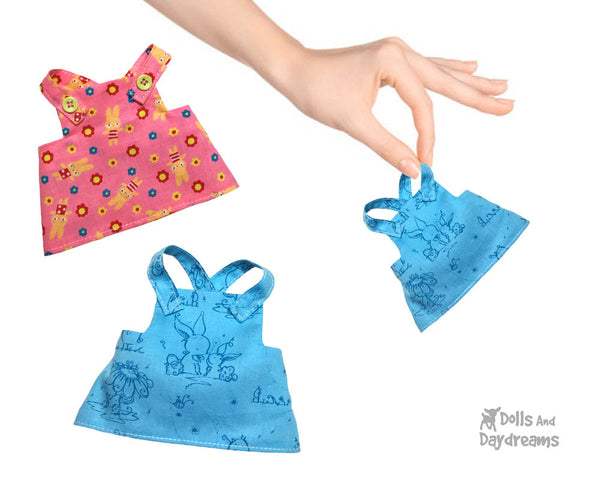 Tiny Tot Pinafore Dress Doll clothes Sewing pattern by Dolls And Daydreams