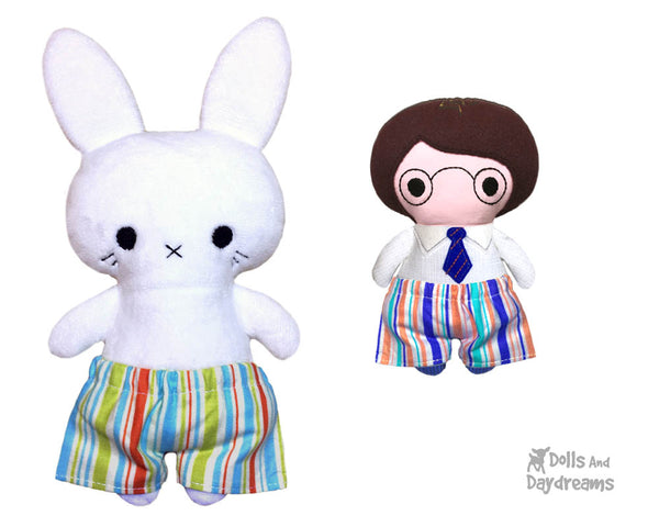 Tiny Tot doll dress up clothes Shorts PDF Sewing Pattern by dolls and daydreams