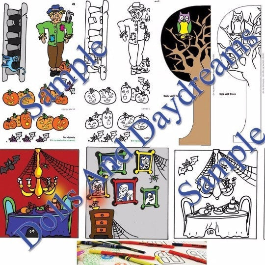 Decorative 'Haunted House' Printouts - Dolls And Daydreams - 2