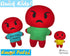 ITH Quick Kids Angry Emoji Doll Plush Pattern DIY Machine Embroidery In The Hoop Toy