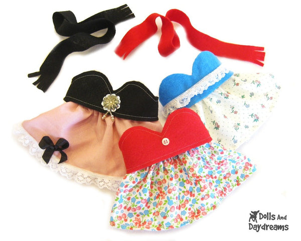 Skirt, Top and Scarf Sewing Pattern - Dolls And Daydreams - 2