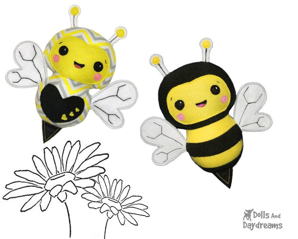 Bumble Bee Sewing Pattern Plush toy