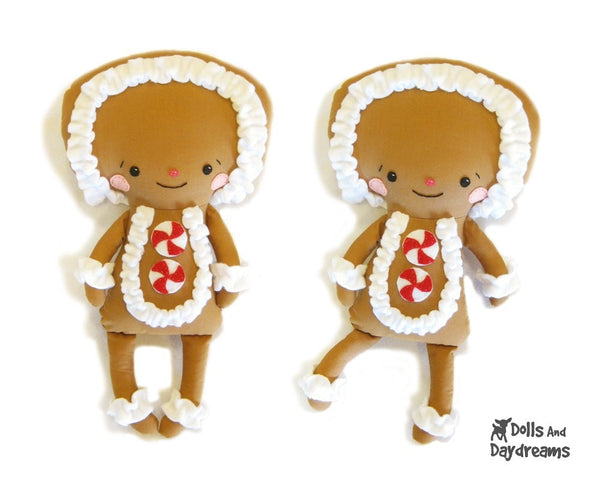 Gingerbread Man Sewing Pattern - Dolls And Daydreams - 2
