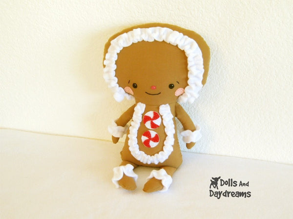 Gingerbread Man Sewing Pattern - Dolls And Daydreams - 3