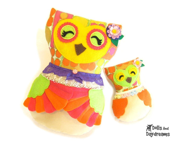 Mommy and Baby Nesting Owl Sewing Pattern - Dolls And Daydreams - 2