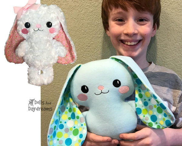 ITH Machine Embroidery Floppy Lop Eared Bunny Rabbit Pattern In The Hoop