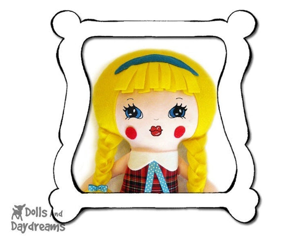 Hand Embroidery Or Painting Retro Doll Face Pattern - Dolls And Daydreams - 1
