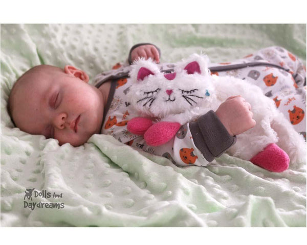 Cat Pro Grow with Me Baby Blanket Lovie Sewing Pattern DIY Blankie by Dolls And Daydreams