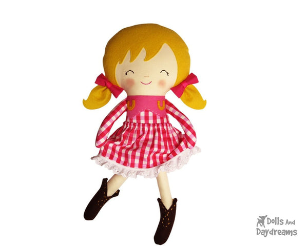 Cowgirl Sewing Pattern - Dolls And Daydreams - 2