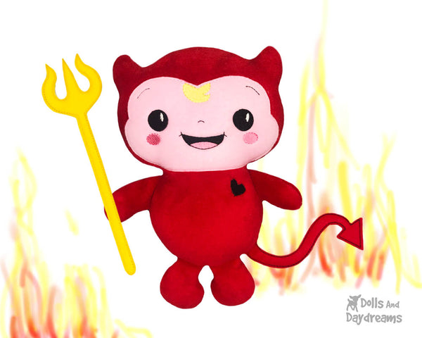 Machine Embroidery Baby Devil Pattern
