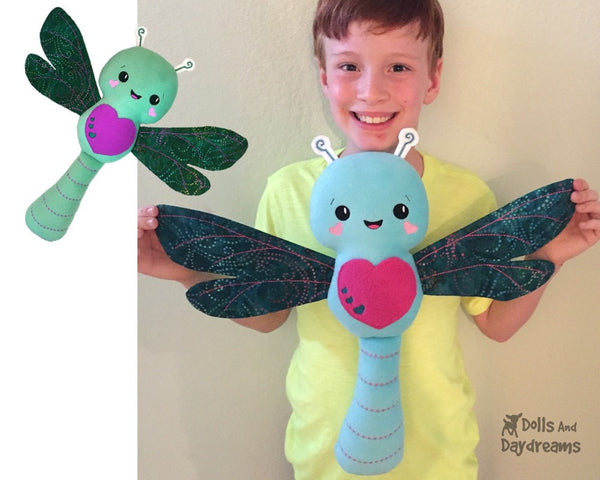 DIY Machine Embroidery Dragonfly Pattern