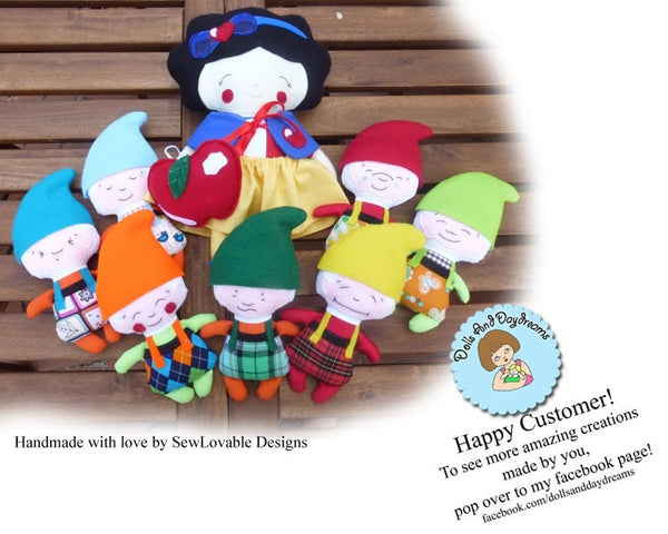 Snow White and The Seven Dwarfs Sewing Pattern - Dolls And Daydreams - 7