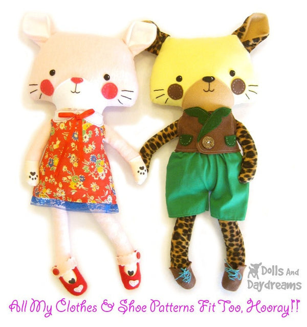 Cat Leopard Sewing Pattern - Dolls And Daydreams - 5