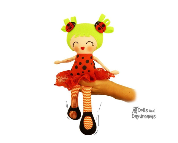 Little Lady Bug Girls Sewing Pattern - Dolls And Daydreams - 2