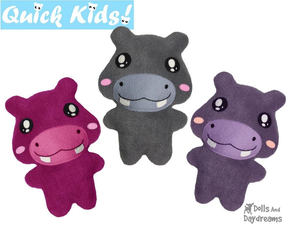 Quick Kids Hippo Sewing Pattern