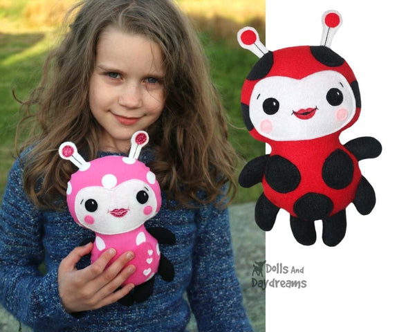 Children's Ladybug Sewing Pattern Ladybird Soft Toy DIY 