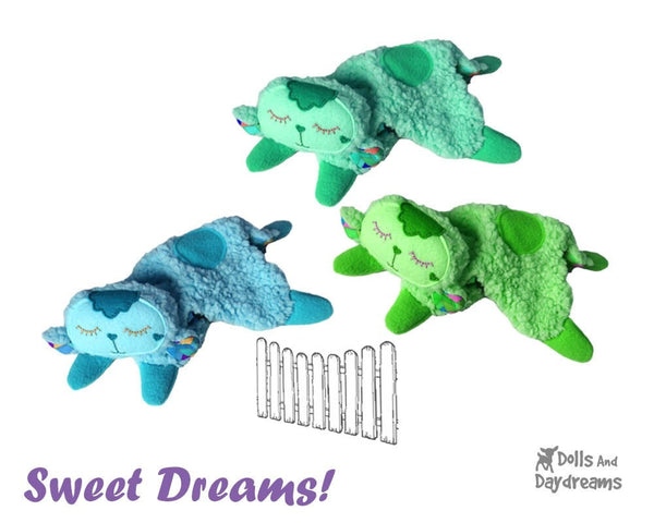 Lamb Grow with Me Baby Blankie Sewing Pattern by Dolls and Daydreams