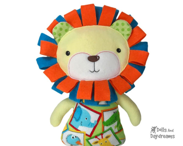 In The Hoop Big Lion Machine Embroidery Pattern by dolls and daydreams