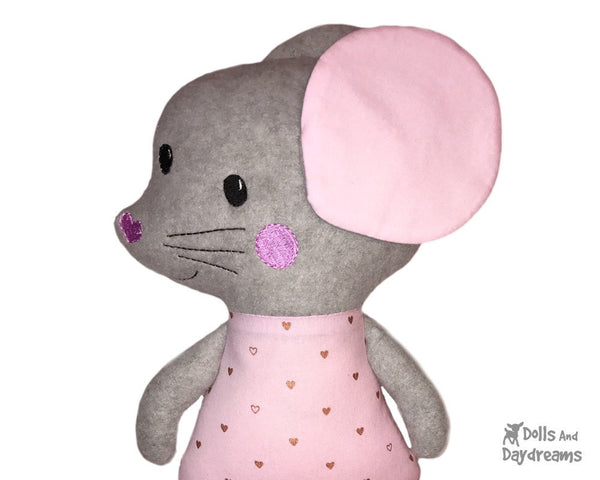 ITH Big Mouse Machine Embroidery Pattern In The Hoop DIY Childrens toy