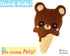 Quick Kids Ice Cream Teddy Sewing Pattern PDF  kawaii plush diy by Dolls and Daydreams