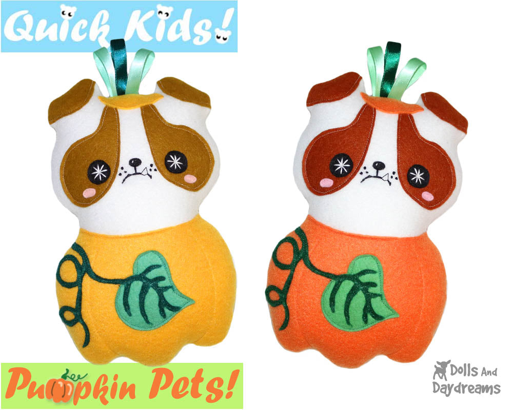 Quick Kids Pumpkin Puppy Sewing Pattern by Dolls And Daydreams pdf