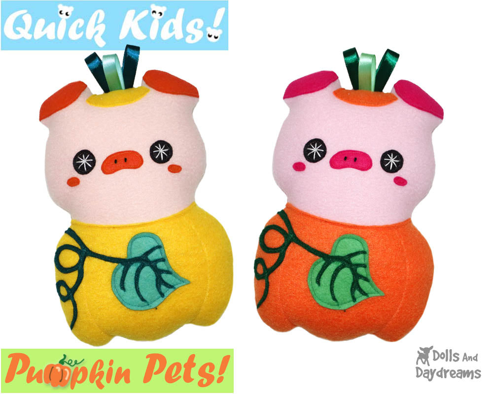Quick Kids Pumpkin Pig Sewing Pattern by Dolls And Daydreams pdf