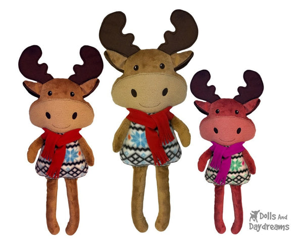 ITH Big Moose Pattern Kids Toy In The Hoop