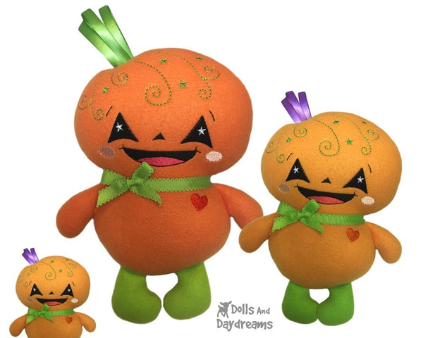 Embroidery Machine Pumpkin Baby Pattern - Dolls And Daydreams - 5