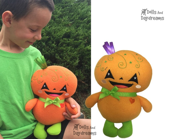 Embroidery Machine Pumpkin Baby Pattern - Dolls And Daydreams - 4