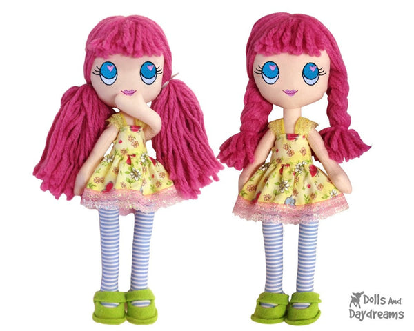 Machine Embroidery Poppy Poppet Doll Face Pattern - Dolls And Daydreams - 3