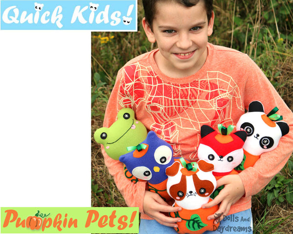 Quick Kids Pumpkin Pets Sewing Pattern Pack 1