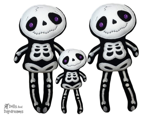 Embroidery Machine Big Skeleton Pattern - Dolls And Daydreams - 1