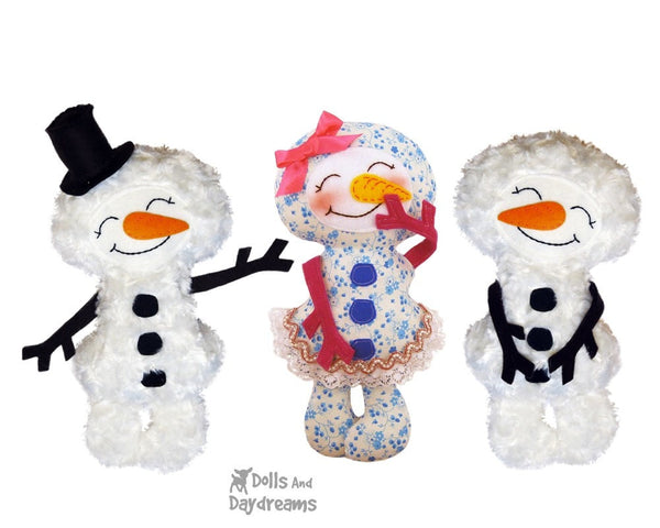 Snowman Sewing Pattern - Dolls And Daydreams - 4