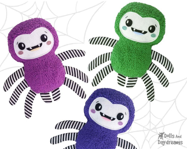 Spider Sewing Pattern by Dolls And Daydreams Easy Fun DIY kids fabric toy