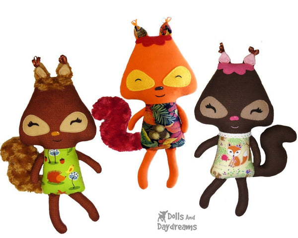 Squirrel Sewing Pattern - Dolls And Daydreams - 2
